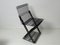 Italian Black Metal Zig-Zag Stacking Chairs, 1970s, Set of 2 6