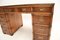 Yew Wood Military Campaign Pedestal Desk, 1950s, Image 11