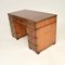 Yew Wood Military Campaign Pedestal Desk, 1950s 4
