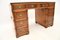 Yew Wood Military Campaign Pedestal Desk, 1950s, Image 10