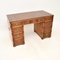 Yew Wood Military Campaign Pedestal Desk, 1950s 2