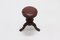 Vintage English Victorian Height Adjustable Stool, 1930s, Image 2