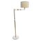 French Swing Arm Floor Lamp with Marble Base, 1970s 1