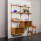 Two-Bay Oak Wall Unit with Vinyl Records Cabinet and Drop Front Desk by Poul Cadovius for Cado, 1960s 6