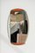 Specchio ovale smussato in teak, anni '60, Immagine 3