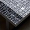 Italian Coffee Table on Flat Black Metal Frame with Black and White Mosaic Top, 1980s 6