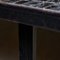 Tavolino da caffè su struttura piatta in metallo nero con ripiano in mosaico bianco e nero, anni '80, Immagine 7