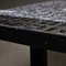 Tavolino da caffè su struttura piatta in metallo nero con ripiano in mosaico bianco e nero, anni '80, Immagine 10