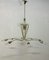 Lámpara de araña vintage de latón, años 50, Imagen 1
