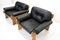 Oak and Leather Africa Armchairs and Sofa by Esko Pajamies for Asko Oy, 1970s, Set of 3, Image 11