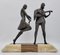 Enrique Molins-Balleste, Escultura de bailarín y músico Art Déco, años 20, Metal, Imagen 7