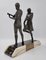 Sculpture Enrique Molins-Balleste, Danseuse et Musicien Art Déco, 1920s, Métal 9