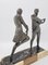Sculpture Enrique Molins-Balleste, Danseuse et Musicien Art Déco, 1920s, Métal 5