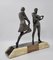 Sculpture Enrique Molins-Balleste, Danseuse et Musicien Art Déco, 1920s, Métal 4