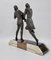 Sculpture Enrique Molins-Balleste, Danseuse et Musicien Art Déco, 1920s, Métal 10