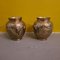 Asian Bronze Vases, Early 20th Century, Set of 2 1
