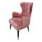 Pink Velvet Armchair, 1980s, Image 6