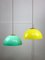 Mid-Century Italian Brass and Acrylic Glass Pendant Lamps, Set of 2, Image 1