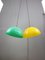 Mid-Century Italian Brass and Acrylic Glass Pendant Lamps, Set of 2, Image 2