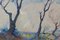 Artista europeo, paisaje impresionista, óleo sobre tabla, años 50, enmarcado, Imagen 8