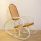 Rocking Chair Art Nouveau en Osier, Espagne, Fin du 19ème Siècle 1