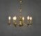 Lámpara de araña francesa estilo Luis XVI antigua de bronce, años 20, Imagen 2