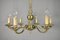 Antique French Louis XVI Style Six Light Bronze Chandelier, 1920s, Image 3