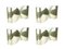 Chrome Plated and Painted Steel Foglio Sconces by Tobia Scarpa for Flos, 1966, Set of 4 1