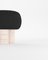 Hygge Stool in Boucle Black Fabric and Travertino by Saccal Design House for Collector 2