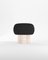 Hygge Stool in Boucle Black Fabric and Travertino by Saccal Design House for Collector 1