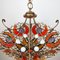 Lámpara de araña de metal y cristal de Murano de MM Lampadari, años 90, Imagen 10