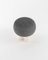 Hygge Stool in Boucle Charcoal Fabric and Travertino by Saccal Design House for Collector 4