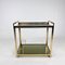 Vintage Italian Brass and Smoked Glass Trolley, 1970s 1