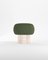 Hygge Stool in Boucle Green Fabric and Travertino by Saccal Design House for Collector 1