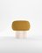 Hygge Stool Boucle Mustard Fabric and Travertino by Saccal Design House for Collector 1