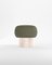 Hygge Stool in Boucle Olive Fabric and Travertino by Saccal Design House for Collector 1