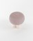Hygge Stool in Boucle Rose Fabric and Travertino by Saccal Design House for Collector, Image 4