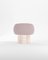 Hygge Stool in Boucle Rose Fabric and Travertino by Saccal Design House for Collector 1