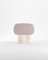 Sgabello Hygge in tessuto Boucle Rose e travertino di Saccal Design House per Collector, Immagine 1