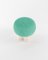 Hygge Stool in Boucle Teal Fabric and Travertino by Saccal Design House for Collector, Image 4