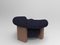 Cassette Armchair in Baldac Blue and Smoked Oak by Alter Ego for Collector 3