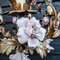 Italian Tole Chandelier with Pink Porcelain Roses and Acanthus Leaves, 1960s, Image 9