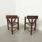 Swedish Hand-Carved Oak Monk Chairs, 1960s, Set of 2, Image 7