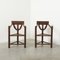 Swedish Hand-Carved Oak Monk Chairs, 1960s, Set of 2 1