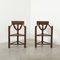 Swedish Hand-Carved Oak Monk Chairs, 1960s, Set of 2, Image 1