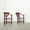 Swedish Hand-Carved Oak Monk Chairs, 1960s, Set of 2 2
