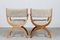 Danish Kurul Chairs in Oak and Upholstered with New Sheep Skin by Eg Møbler, 1970s, Set of 2 5