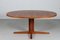 Danish Modern Oval Pillar Teak Dining Table by Cabinetmaker Dyrlund/Skovby, 1970s, Image 1