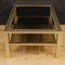 French Coffee Table in Metal and Glass, 1980s 7