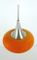 Suspension Orange en Verre de Doria, Allemagne,1960s 3